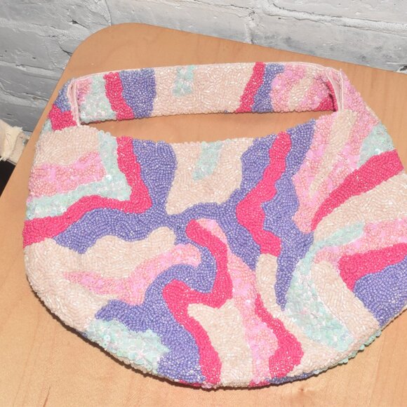 All Over Pink Sequin and Beaded Perfect CLUTCH Bag! - Picture 3 of 4